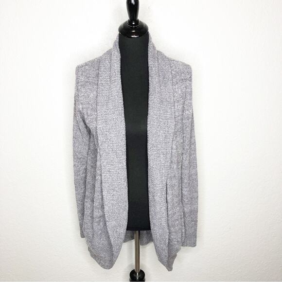 Barefoot Dreams CozyChic Lite gray open front long cardigan size Medium - Picture 1 of 15